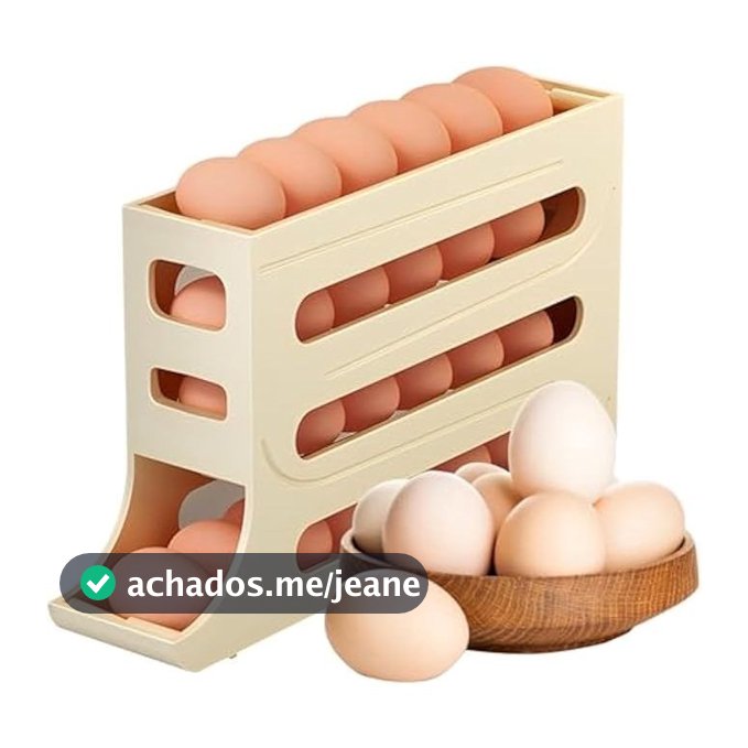 Porta Ovos Bandeja Rolante Organizadora 2 Andares