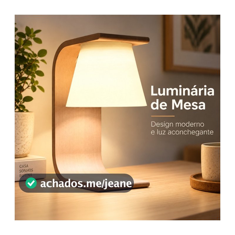 Luminária de Mesa Moderna Abajur Para Quarto e Sala  com LED