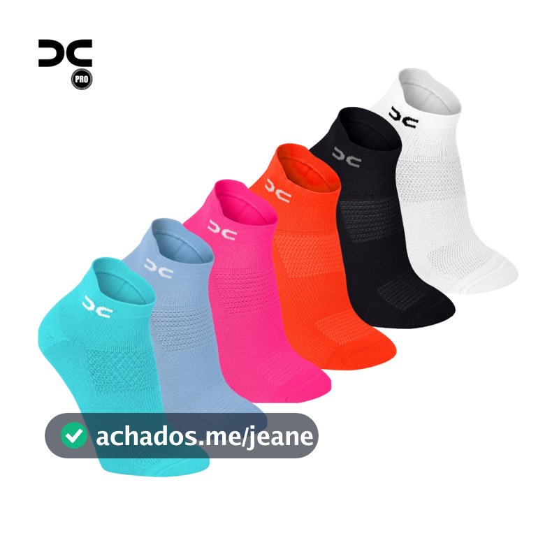 Kit 2 Pares Meia Esporte Academia Corrida Poliamida Running Fitness