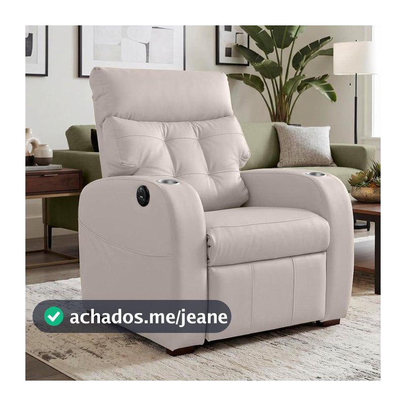Poltrona do Papai Reclinavel com Massagem Londres Sintetico