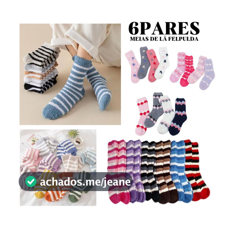 Meias De Lã Felpuda Grossa Para Frio Quente Adulto Masculinas e Femininas Meias De Chão De Outono