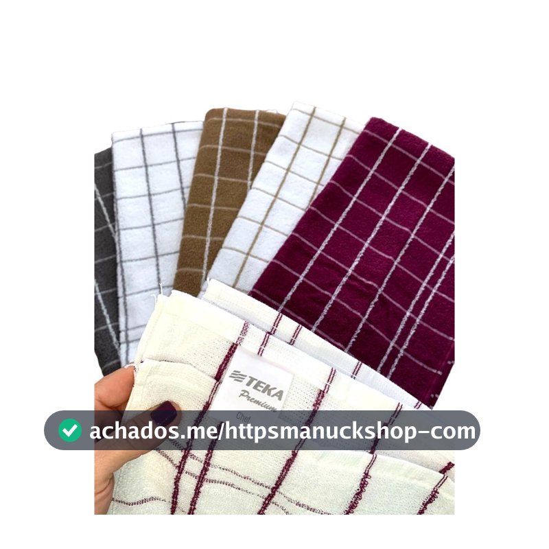 Kit com Pano de Prato Atoalhado TEKA Chef 100% Algodão