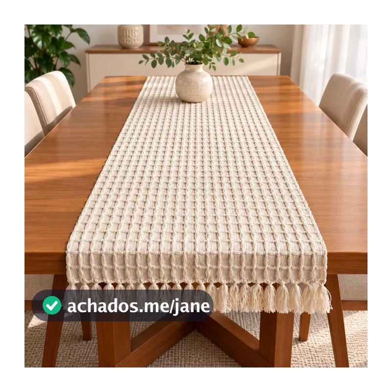 Caminho de Mesa Artesanal, Reforçado e Resistente, modelo Relíquia. Várias cores e tamanhos.