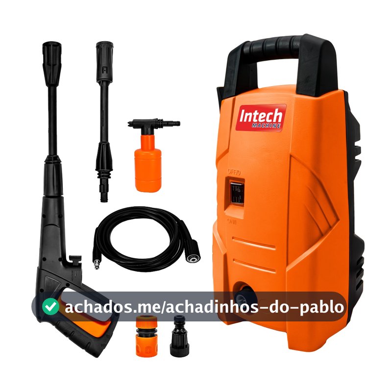 Lavadora De Alta Pressão Califórnia 1300w Com 1450psi De Pressão Máxima Intech Machine