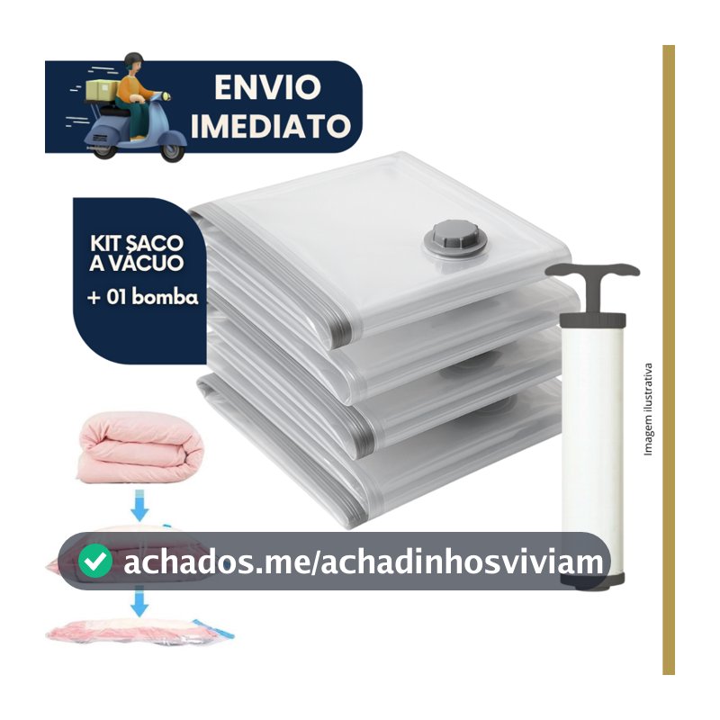 Saco a Vácuo 05/04/03/02 ou 01 pç de Saco a Vacuo Organização de Roupas Mala Viagem Guarda Roupa