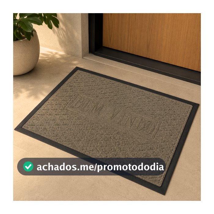 CAPACHO DE PORTA ANTIDERRAPANTE 40CM X 60CM TAPETE CORES DIVERSAS EMBORRACHADO MODERNO SAÍDA