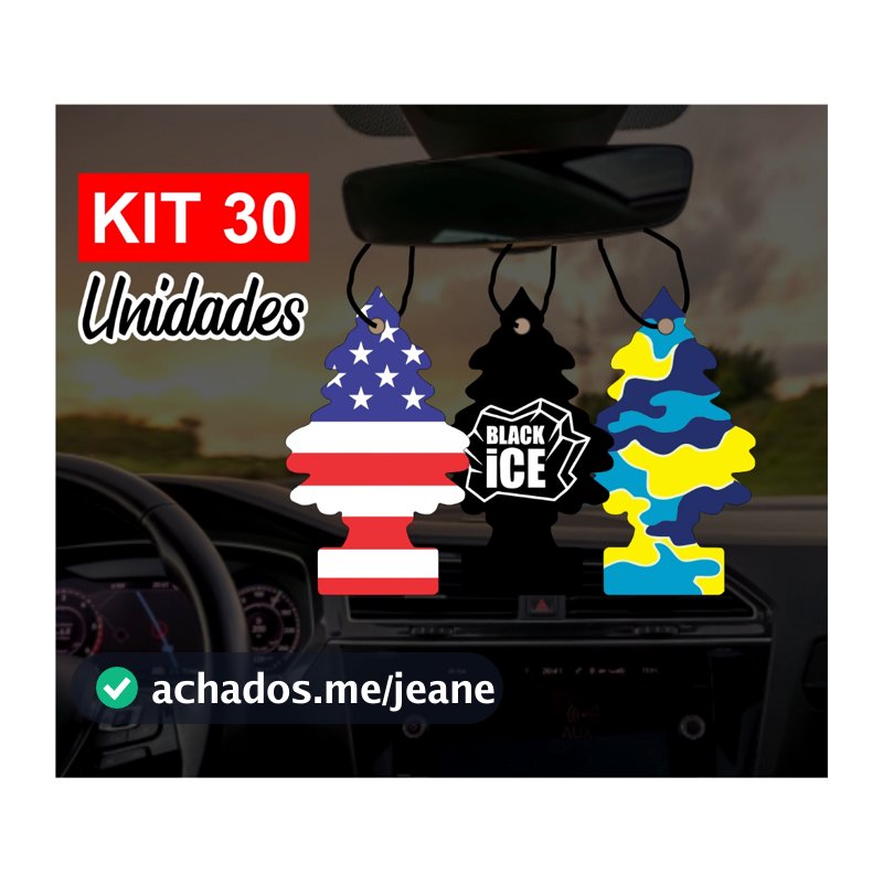 Kit 30x Cheirinho de Carro Aromatizante Automotivo Pinheiro Brinde Lava Rapido - Envio Imediato