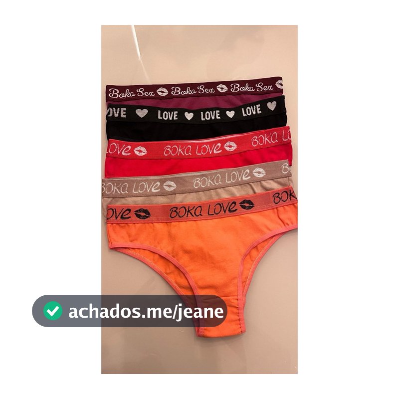 Kit 5 Calcinhas 100% algodão lisa cós alto tanga cintura alta confortáveis forro 100% algodão