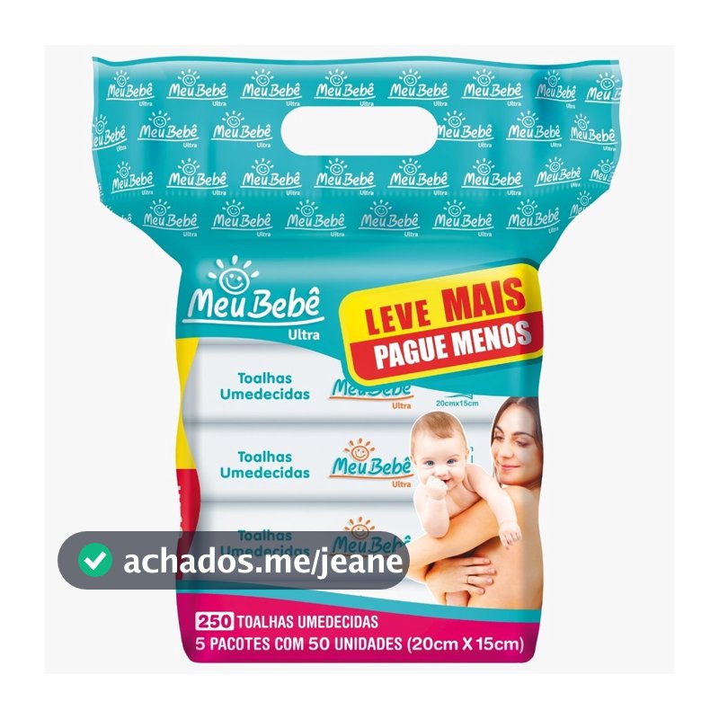 Toalha Umed. Meu Bebê Utra 250 Folhas
