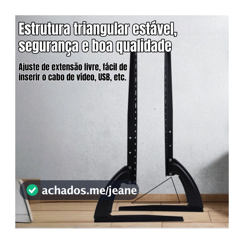 Suporte Tv Mesa Universal Fixo Base Pé Monitor 32 Até 75'' Suporte De Mesa Para Tv/monitor De Suporta até 50kg