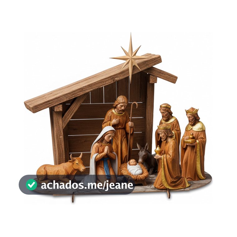 Presépio De Natal Manjedoura Decoração Enfeite Natalino Mdf