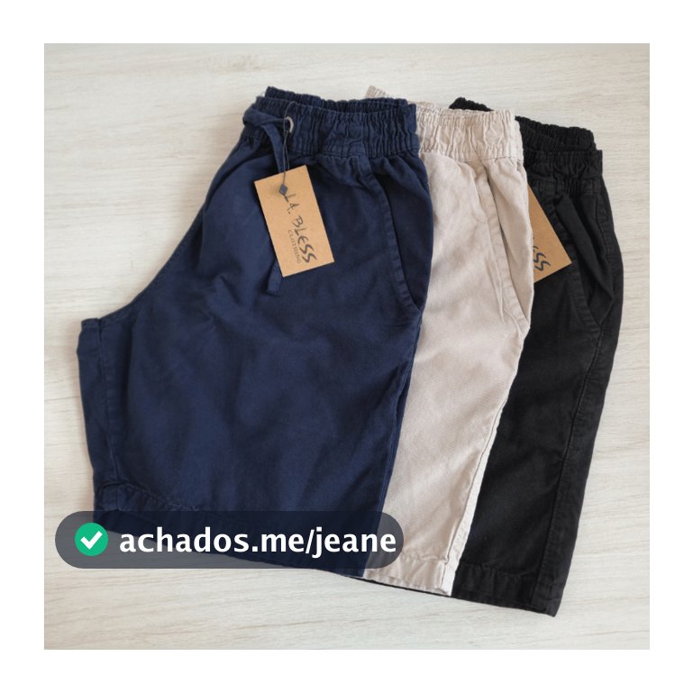 Kit 3 Shorts Sarja Brim Mauricinho Bermudas Masculina Casual.