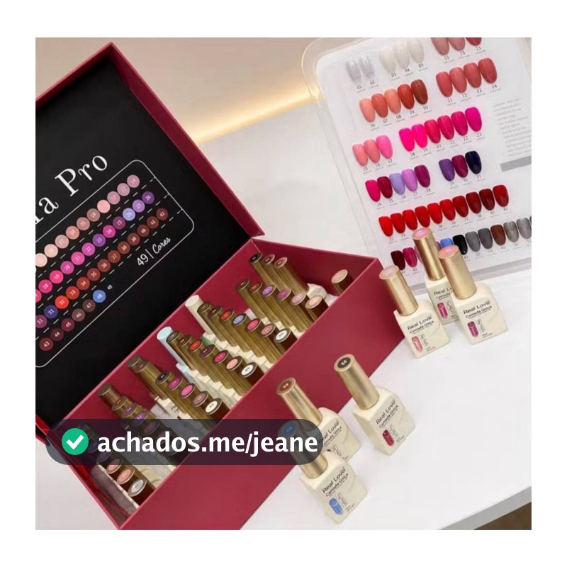 Kit Real Love Esmaltes em Gel Camada Única – 49 Cores + Preparadores e Finalizadores