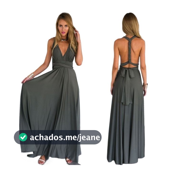 Vestido femininoVárias Formas Multiuso Infinity Longo Festa Madrinha Casamento dress emerald green