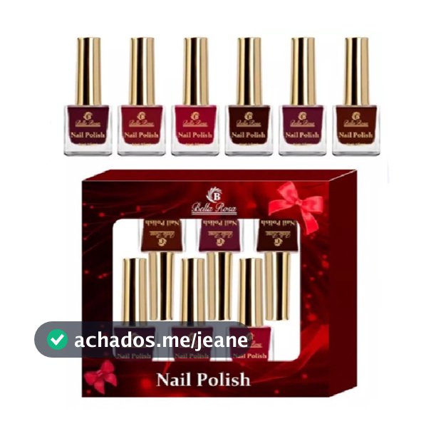 Kit com 6 esmaltes comum - Bella Rosa