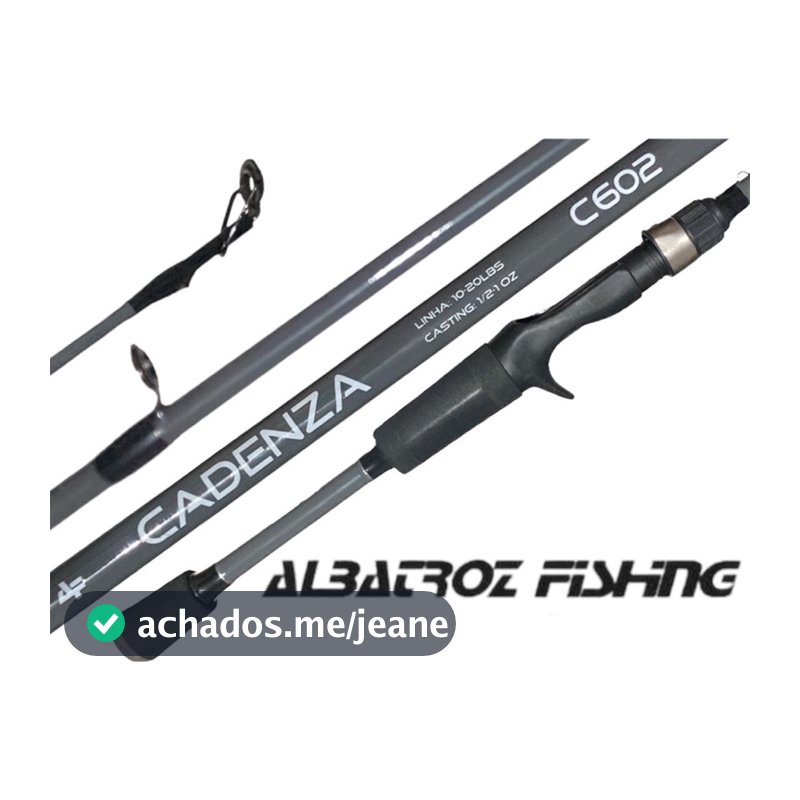 Vara Pesca Cadenza 10-20lbs 2p Albatroz Carretilha Carbono Acao Rapida