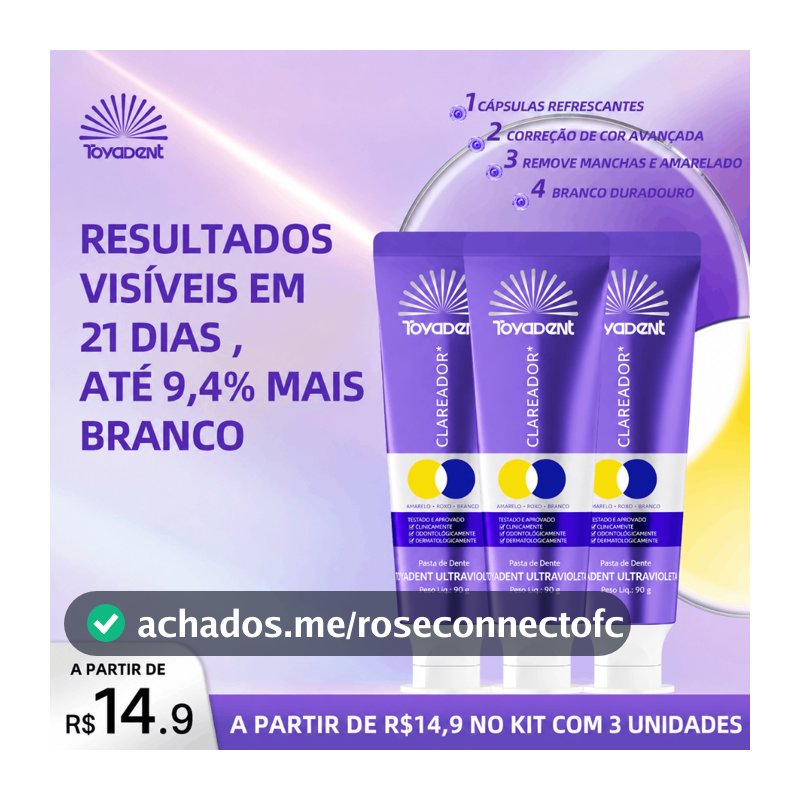 TOYADENT Pasta Espuma Muda de Cor, Refresca o Hálito, 90g