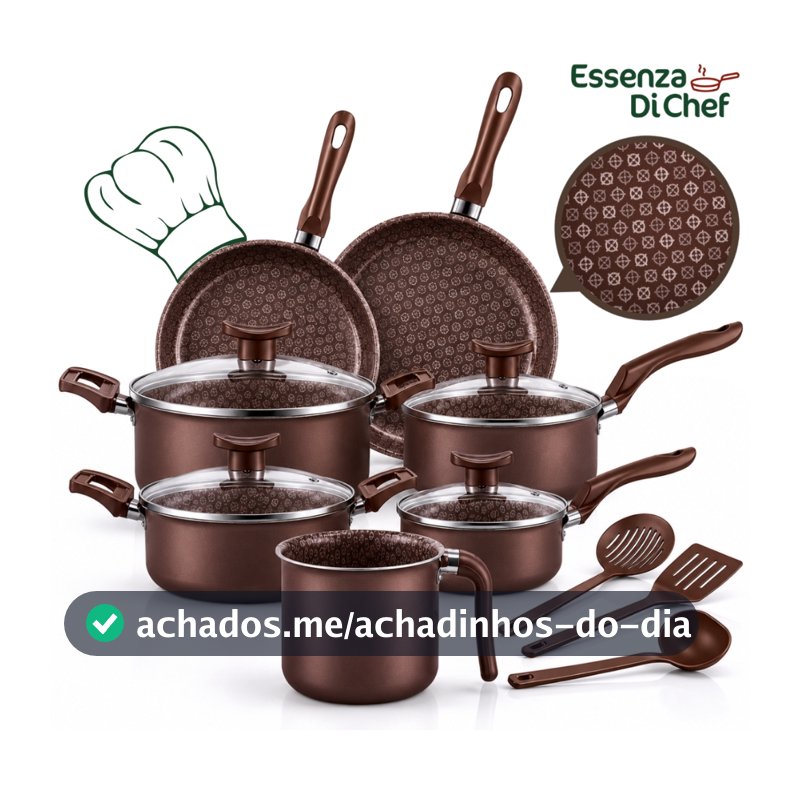Conjunto de Panelas Antiaderente 10 Peças Prime Alumínio Teflon Com Tampa De Vidro Jogo De Panelas Kit De Panelas