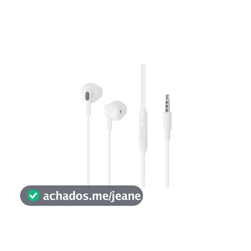 Fone De Ouvido Com Microfone Semi-Auricular Branco - VQ-H26