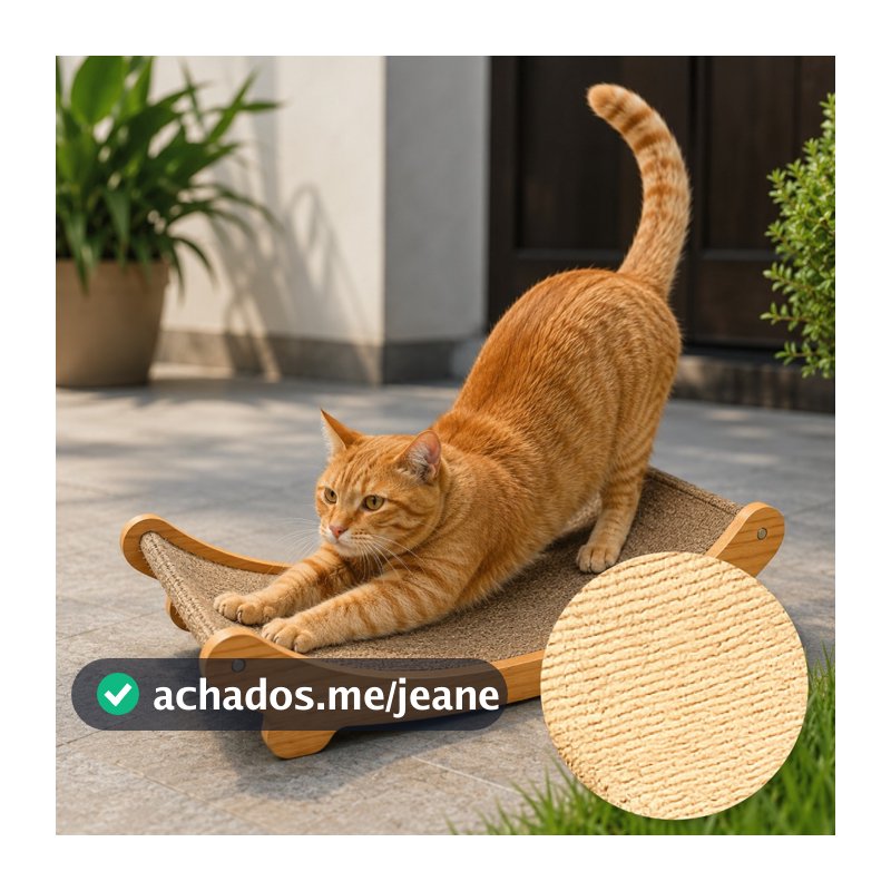 Cama Sofá Arranhador para Gato Madeira Pinus Design Ergonômico