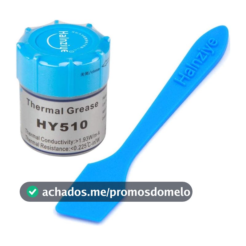 Pasta Térmica Prata Alta Performance HY510 Original Halnziye com Pazinha Espátula para Aplicação
