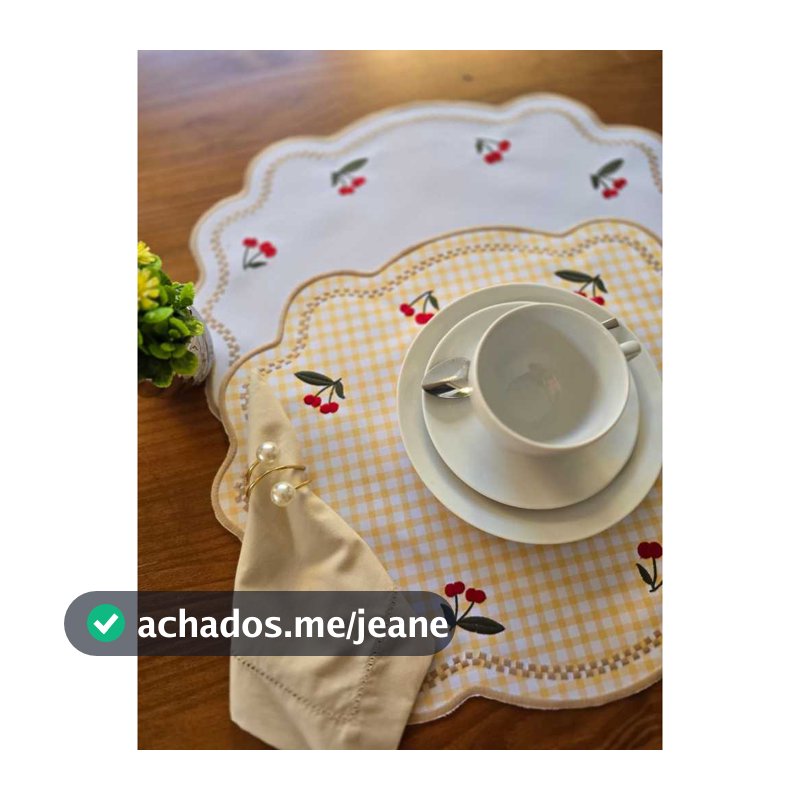 Jogo americano xadrez amarelo charme oval impermeável 2 em 1 mesa posta elegante