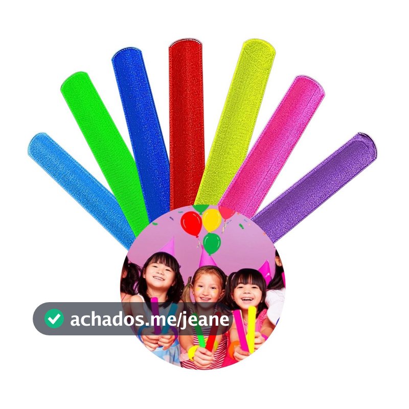 Pulseira Bate enrola cores sortidas festa aniversario lembrancinha