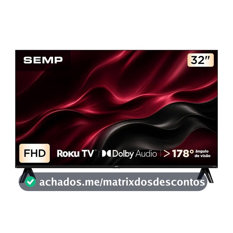 Smart TV SEMP 32" Full HD Roku TV - 32S42R