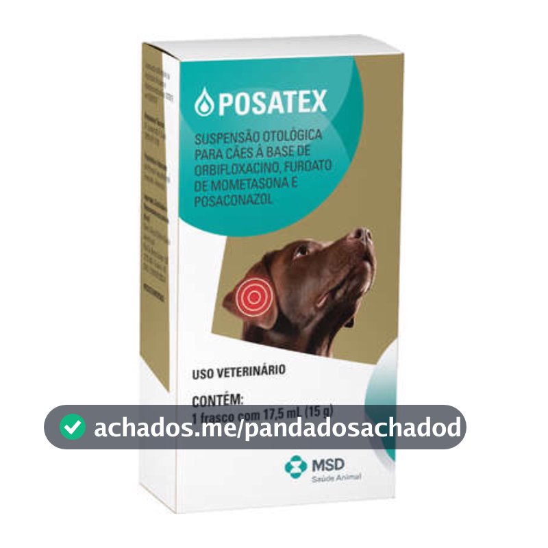 Posatex Remédio 17,5 ml Otite Cães Anti-inflamatório 17,5ml