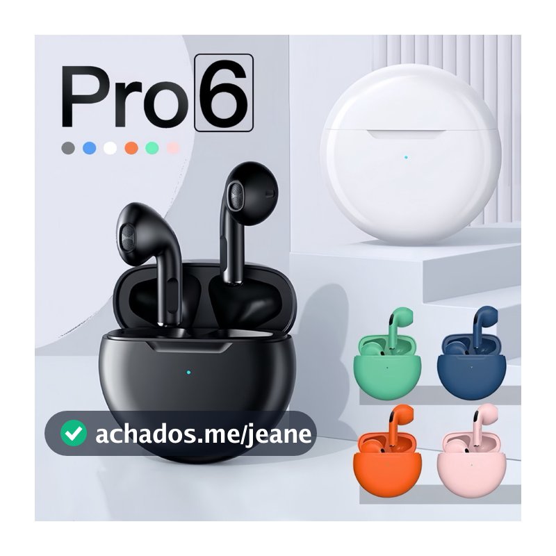 Air Pro 6 TWS Fones de ouvido Bluetooth sem fio Fones de ouvido esportivos  su