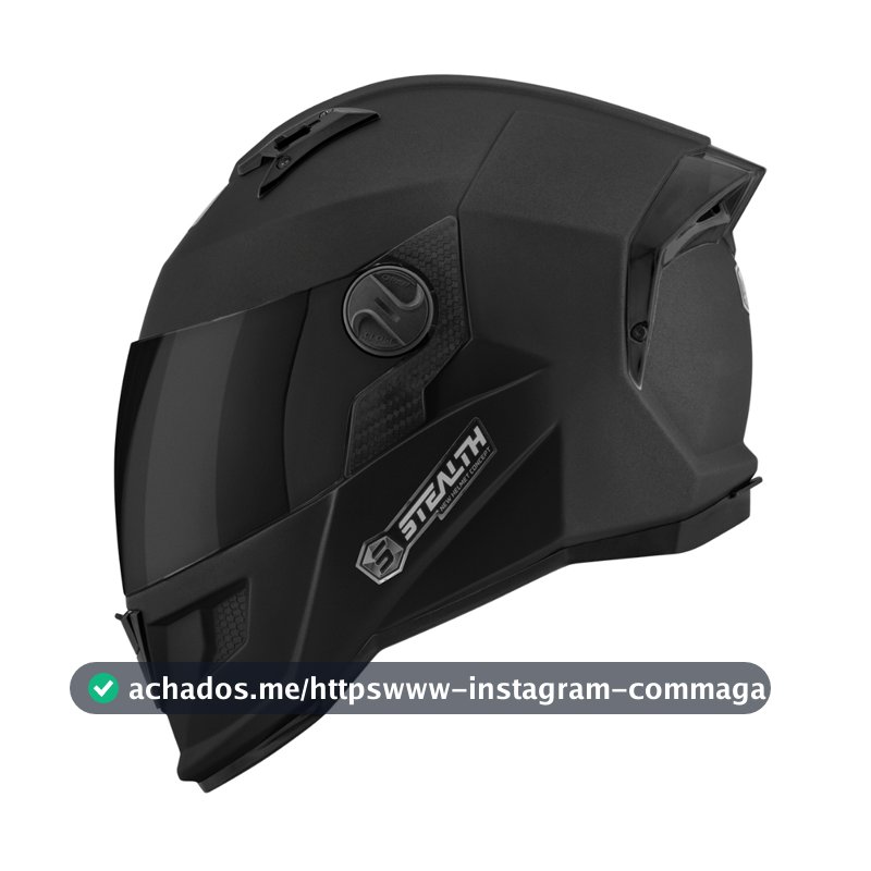 Capacete Moto Stealth Solid Pro Tork Motoqueiro Viseira Fumê
