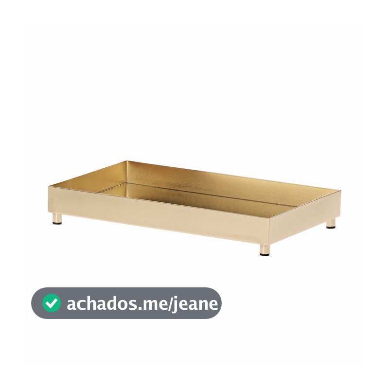 Bandeja em Metal com Espelho 20383 - Mart