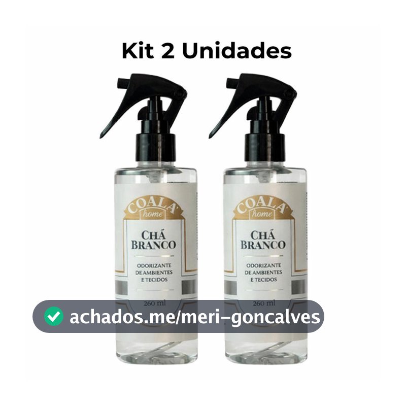 Kit 2 Unidades Coala Odorizante de Ambientes e Tecidos Chá Branco 260ML