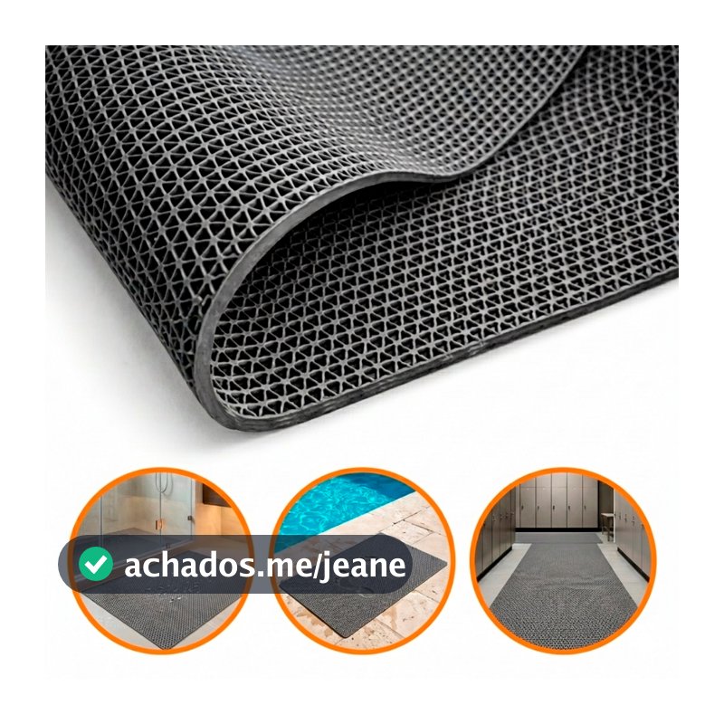 Tapete Box Emborrachado PVC Antiderrapante Segurança Idoso e Infantil Chuveiro Sauna Piscina Varias Cores