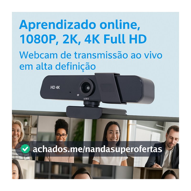 Camera Webcam Usb 4k Hd Com Tampa De Privacidade 3840x2160p