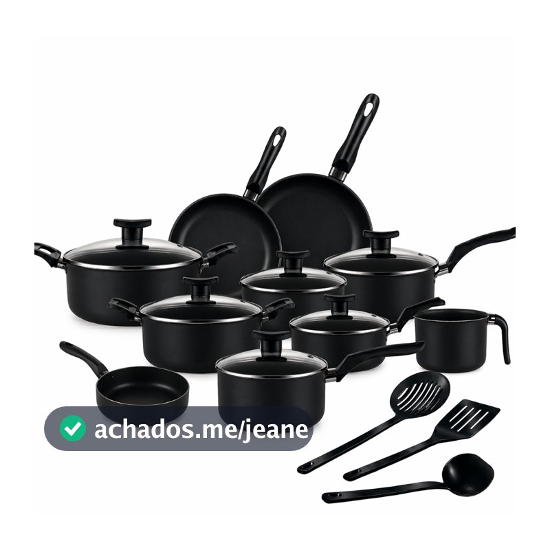 Jogo Panelas 13 Peças Antiaderente Conjunto Kit Frigideira Caçarola Fervedor Cozinha Completa