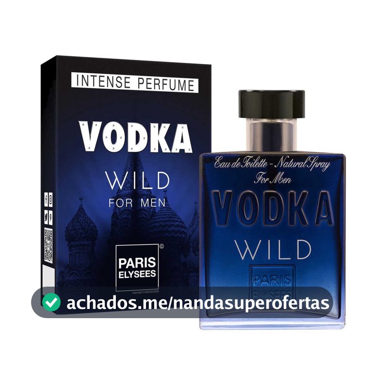 Perfume Vodka Wild Paris Elysees 100ml Paris Elysees ORIGINAL Masculino Perfume
