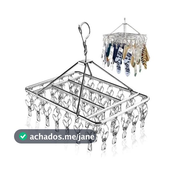 Varal 40 Prendedores Para Roupa Intima Calcinha Meia Cuecas