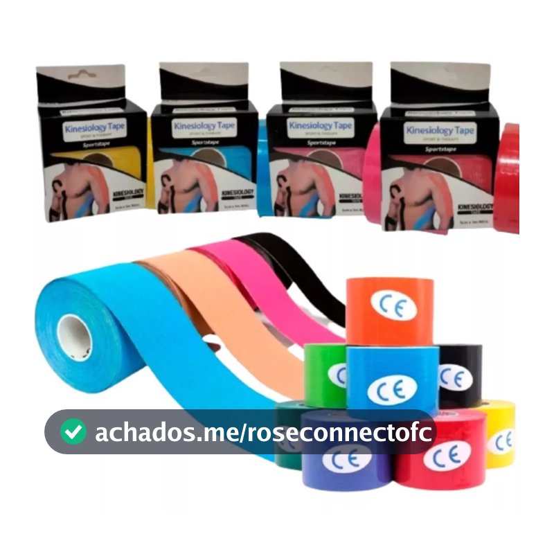 Bandagem Elástica 5cm X 5m - Fita Kinesio Tape Fisioterapia