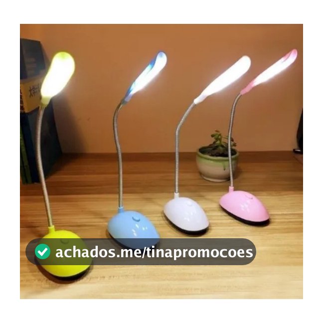 HYQ0011 Mini Abajur Led De Mesa Articulável A Pilha
