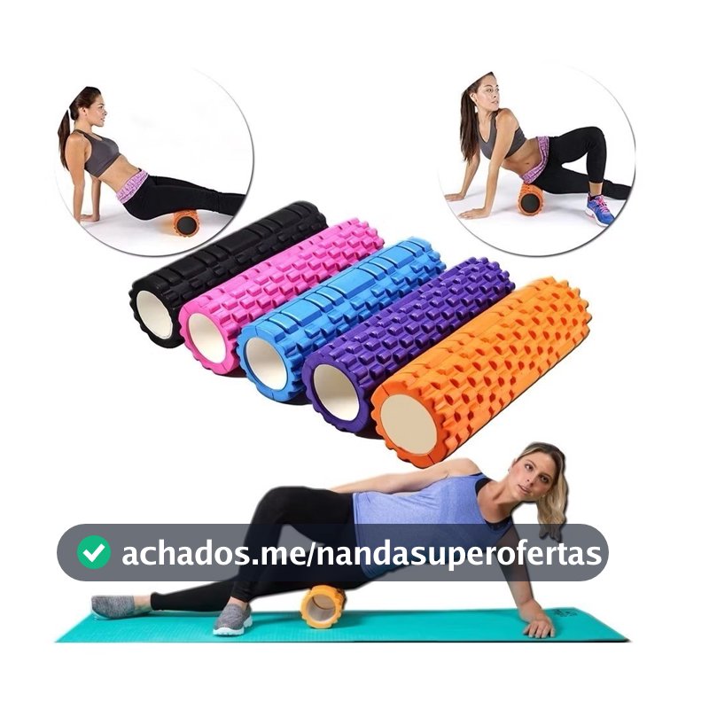Rolo Massagem Foam Roller Liberação Miofascial Soltura Yoga