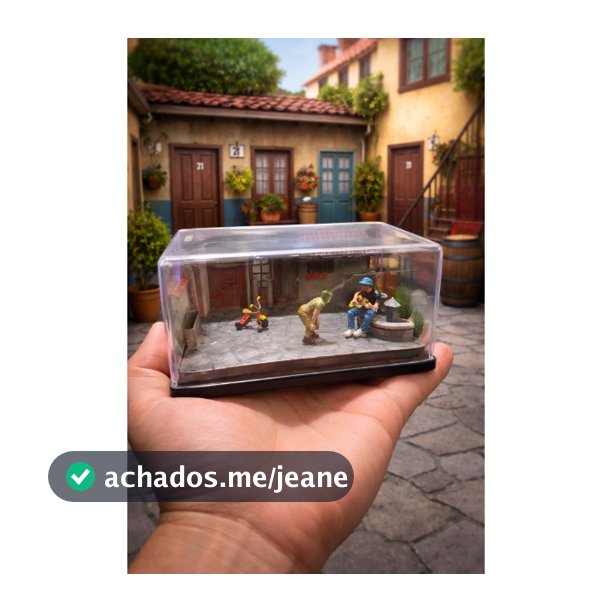 Diorama Chaves & Sr. Madruga – Aula de Violão | Miniatura Colecionável