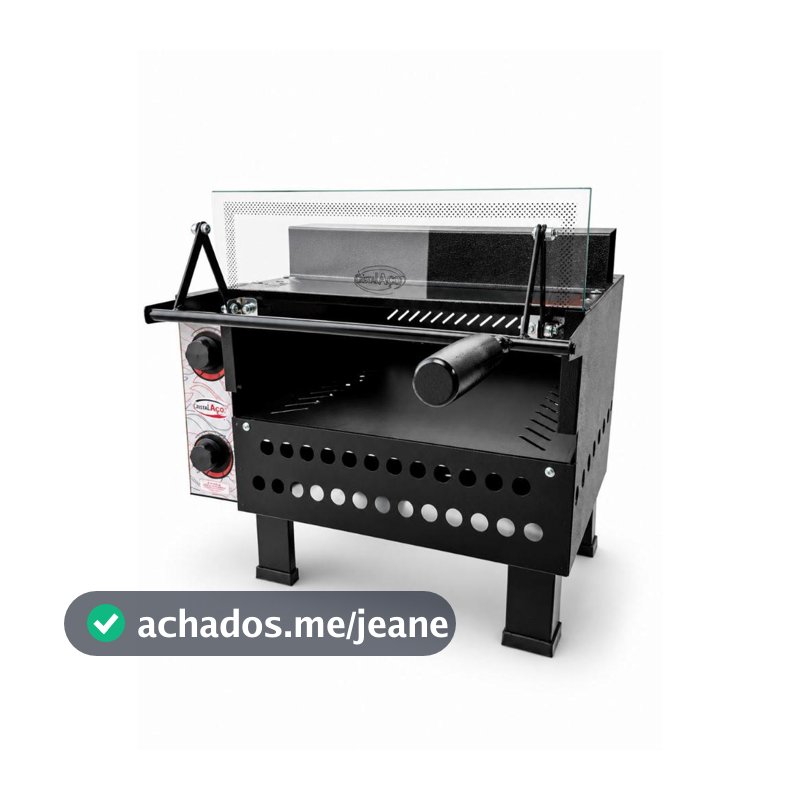 Forno De Pizza Profissional A Gás Com Infravermelho 68x48 Para 1 Pizza Grande Cristal Aço