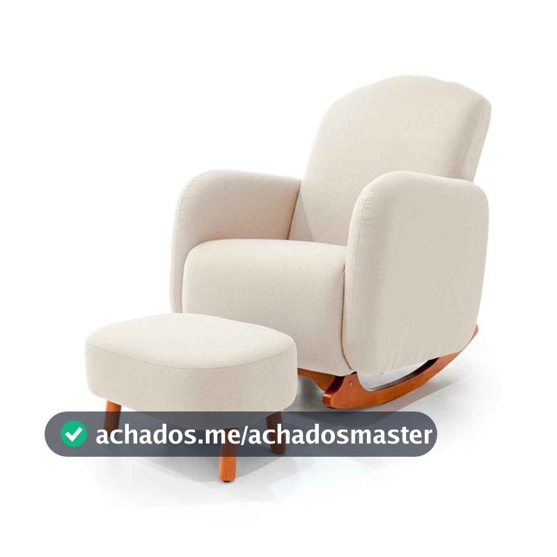 Poltrona Cadeira Para Sala Moderna e Confortável Boucle Off White Ergonômica Orgânica Amamentação