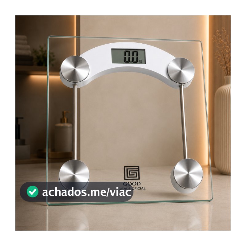 Balança Digital De Vidro até 180Kg Portátil Corporal