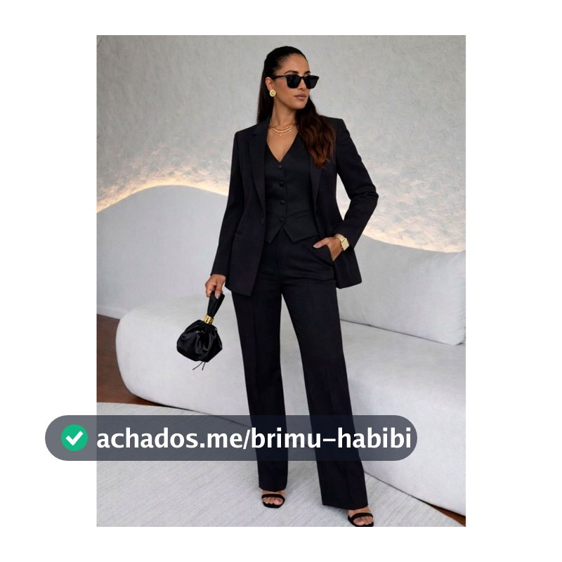 Conjunto Colete Calça e Blazer Alfaiataria Feminino Social