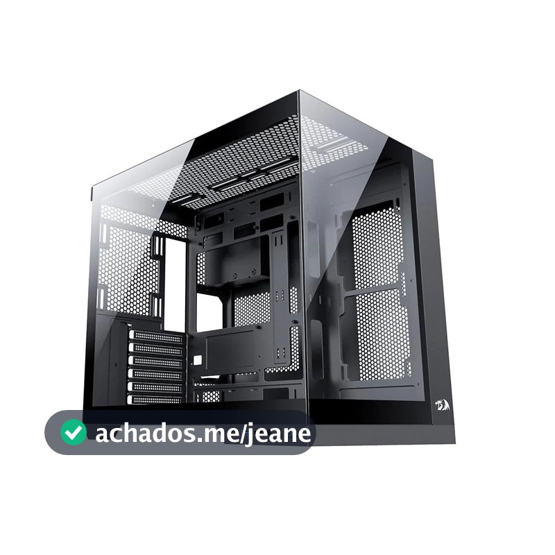 Gabinete Gamer Redragon Wideload Pro, Mid Tower, ATX, Lateral e Frontal em Vidro Temperado, Preto