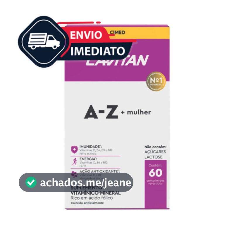 Multivitamínico A-z + Mulher 60 Comprimidos Revestidos Lavitan Suplemento Alimentar