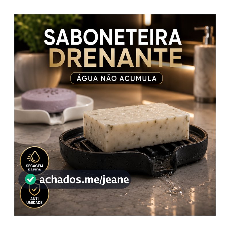 Saboneteira Drenante Premium Para Banheiro Escorre Água Fácil Limpeza Não Derrete Sabonete Moderna