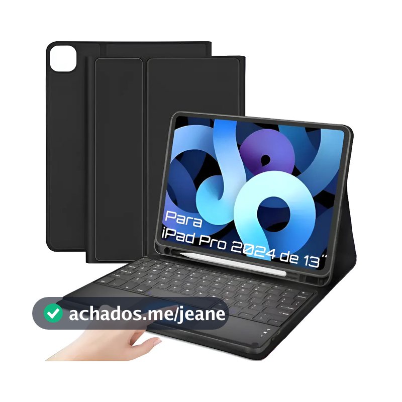 Capa Com Teclado Touchpad Sem Fio Para Ipad Pro 2024 De 13'' polegadas